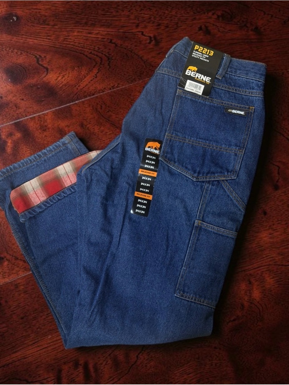 Men's Berne Blue Work Jeans - Relaxed Fit